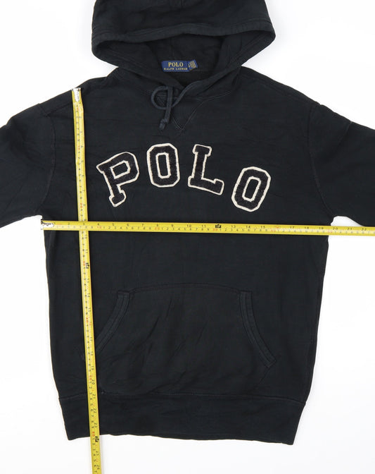 Polo Ralph Lauren Men's Black Pullover Hoodie S Logo Fleece