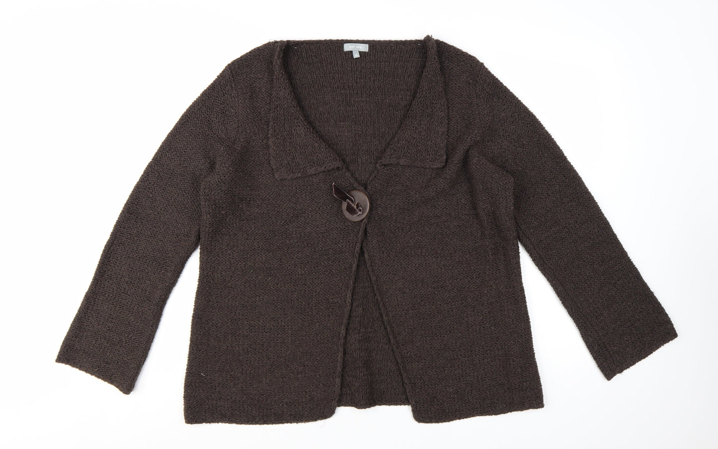 Marks and Spencer Per Una Women Brown XL Cardigan with Button Detail