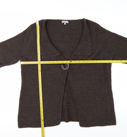 Marks and Spencer Per Una Women Brown XL Cardigan with Button Detail