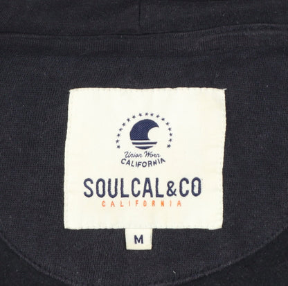 SoulCal & Co Men's Black Full Zip Hoodie M Casual Logo Sweatshirt