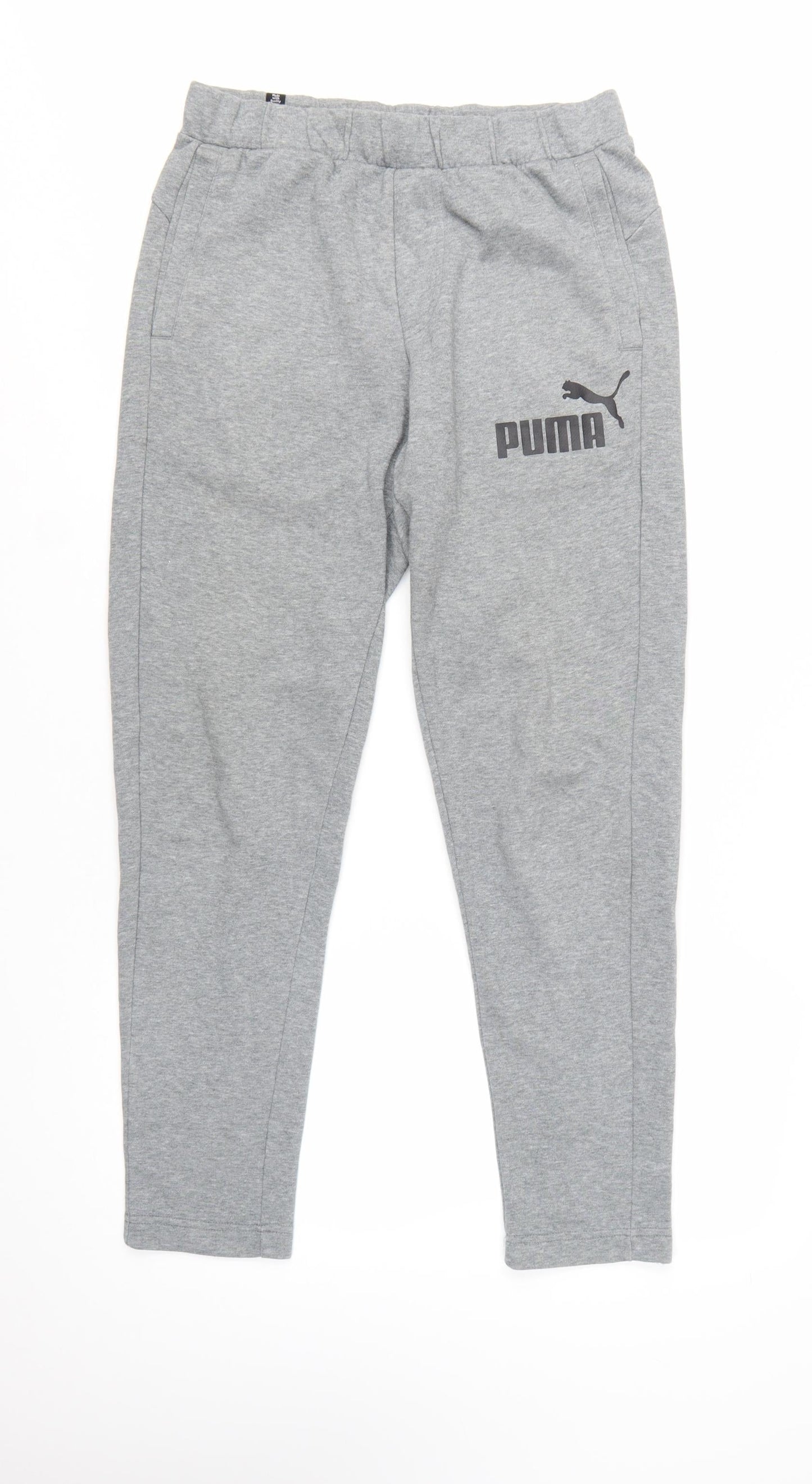 Puma Men's Grey Jogger Trousers Size S Regular Fit Sportswear