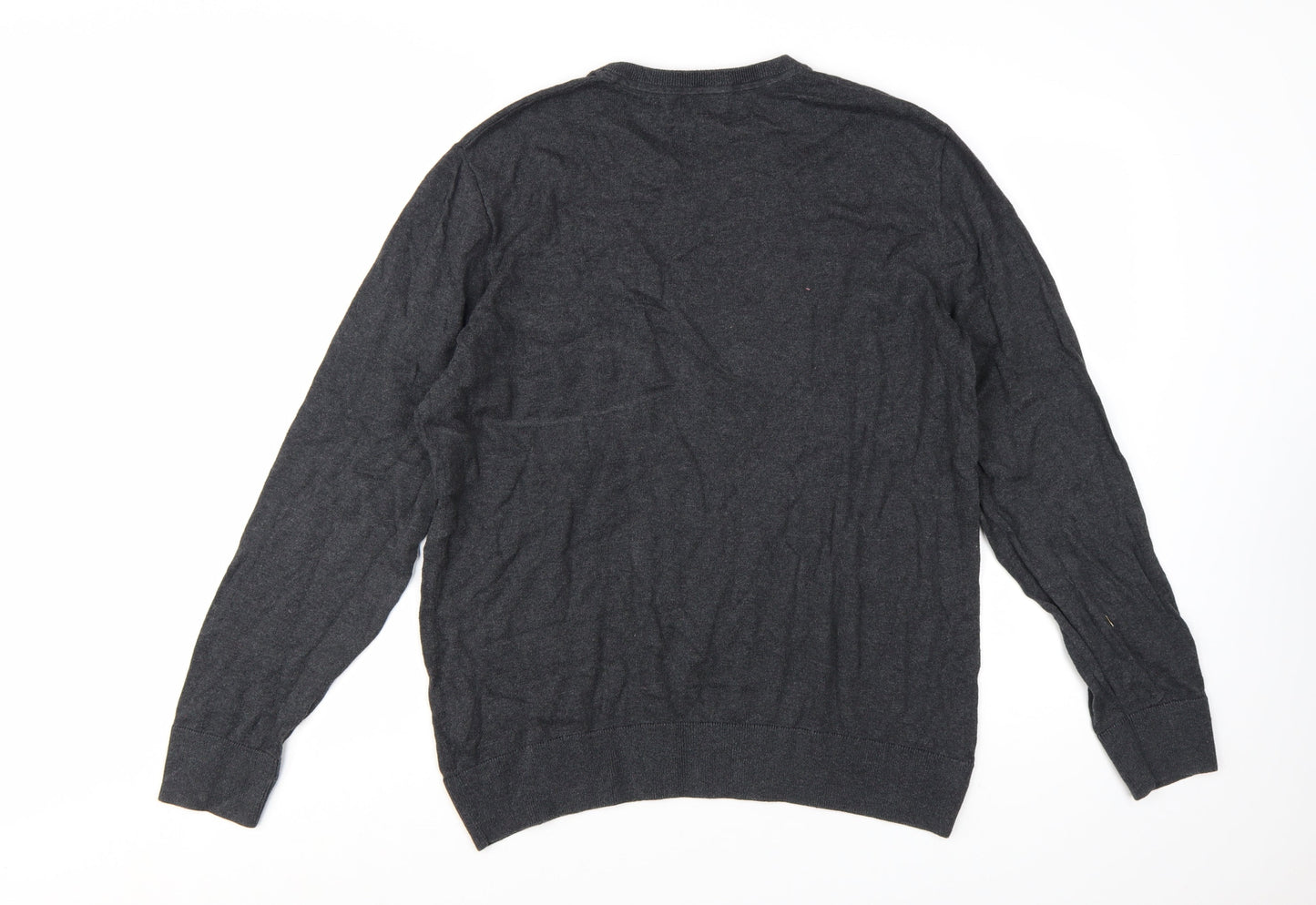 Gap Men's Grey Cotton Crew Neck Pullover Jumper Size L
