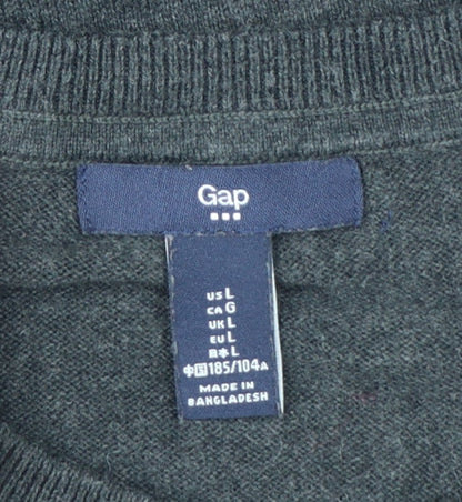 Gap Men's Grey Cotton Crew Neck Pullover Jumper Size L