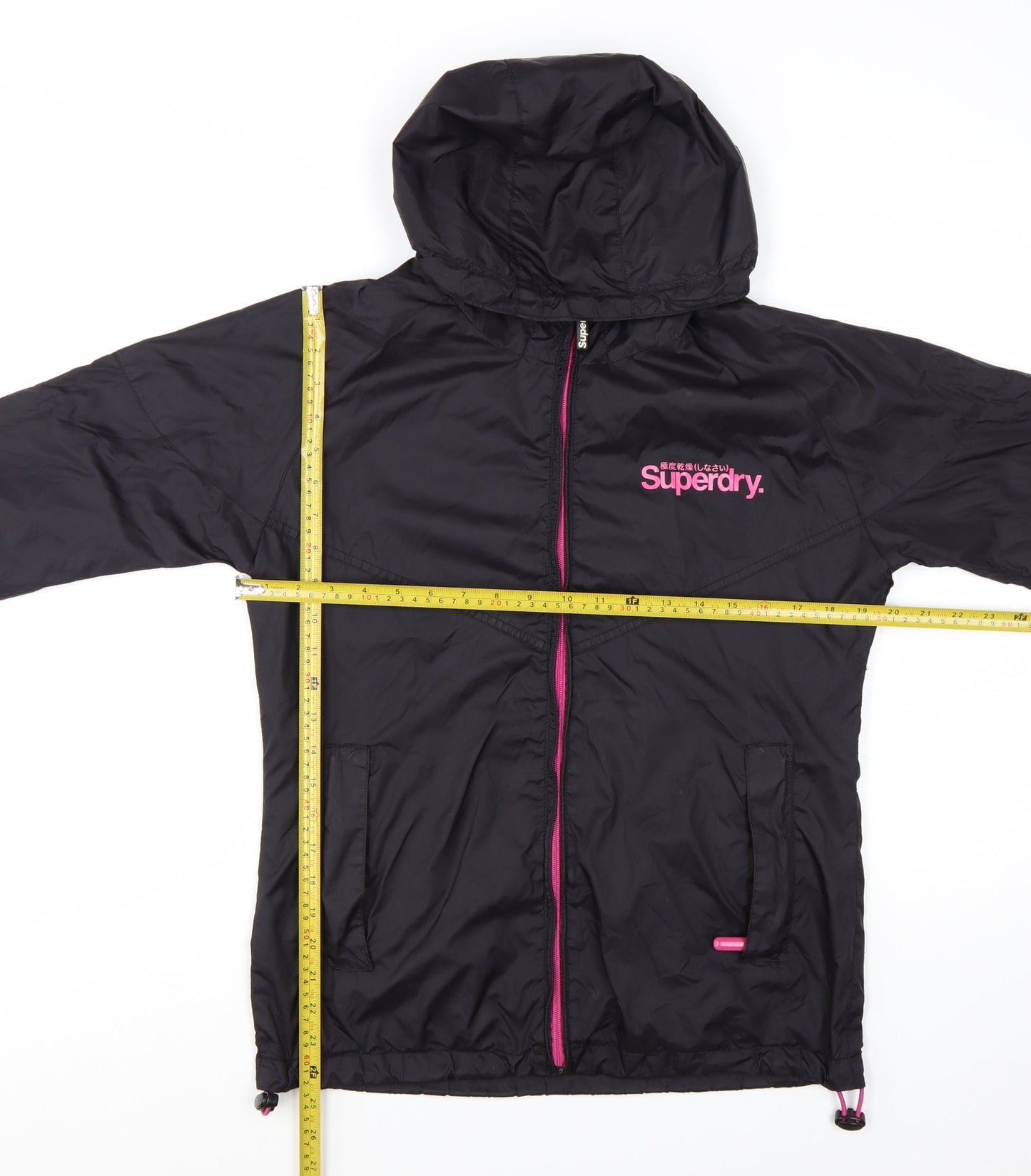 Superdry Womens Black Hooded Windbreaker Jacket M