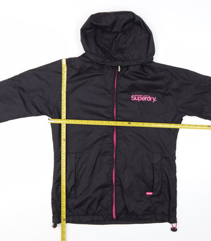 Superdry Womens Black Hooded Windbreaker Jacket M