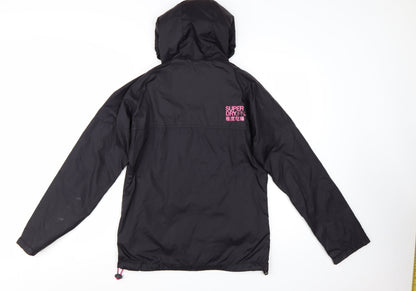 Superdry Womens Black Hooded Windbreaker Jacket M