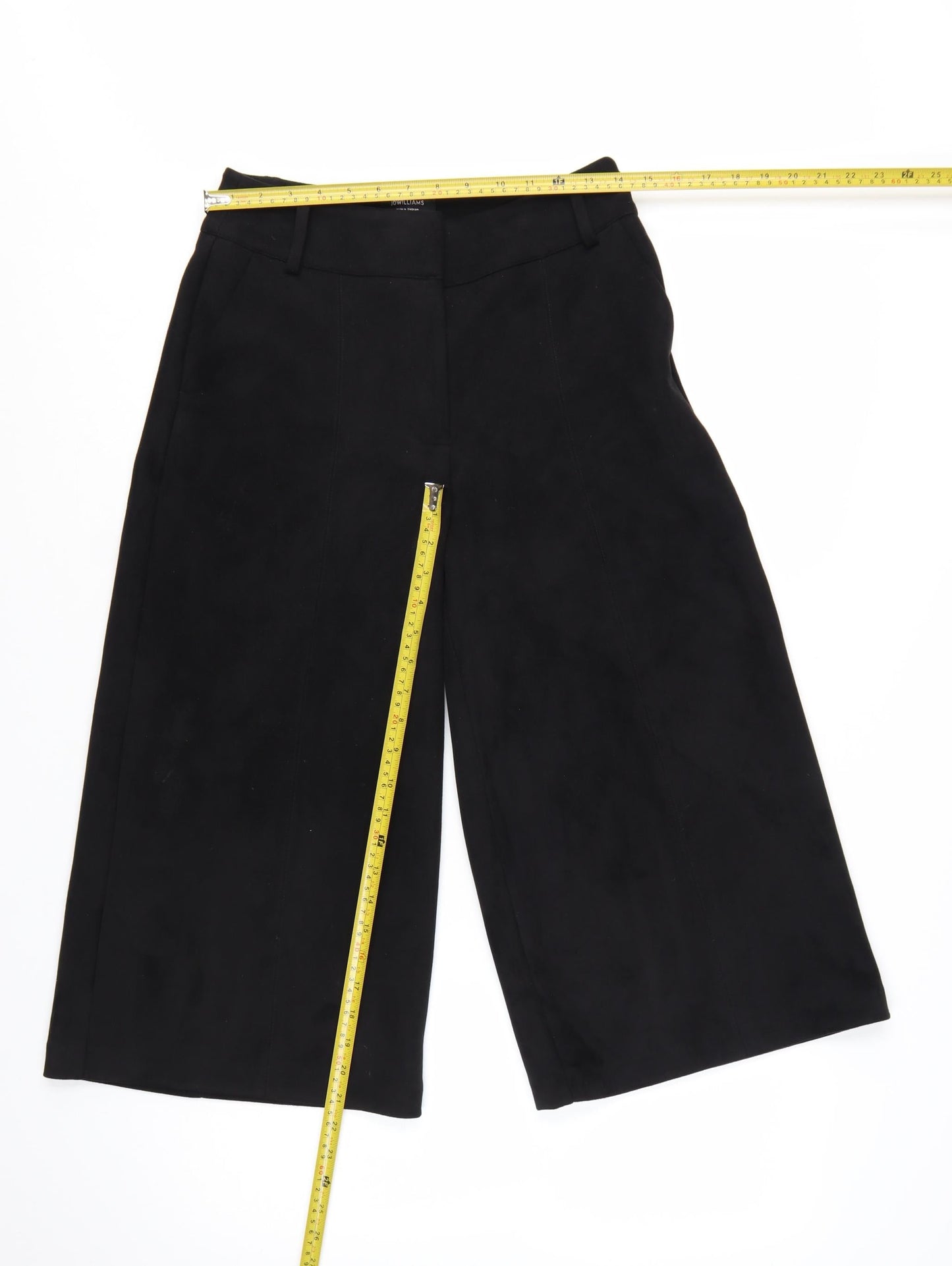 JD Williams Women’s Black Wide-Leg Cropped Trousers Size 10