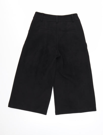 JD Williams Women’s Black Wide-Leg Cropped Trousers Size 10