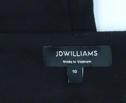 JD Williams Women’s Black Wide-Leg Cropped Trousers Size 10
