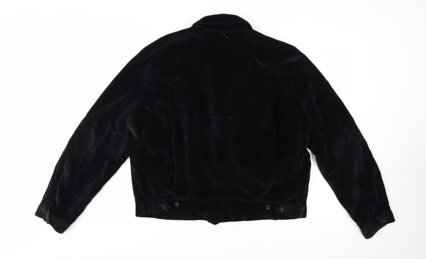 Nautica Women’s Black Velvet Cotton Bomber Jacket Size 12