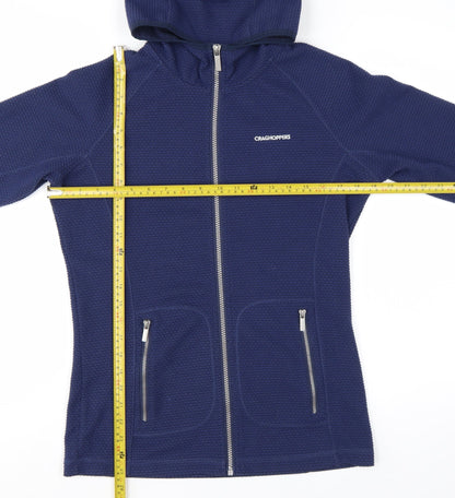 Craghoppers Womens Blue Full Zip Hoodie UK 10 Fleece Jacket