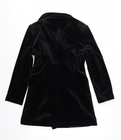 Miss Selfridge Petites Black Velvet Jacket Dress UK 10