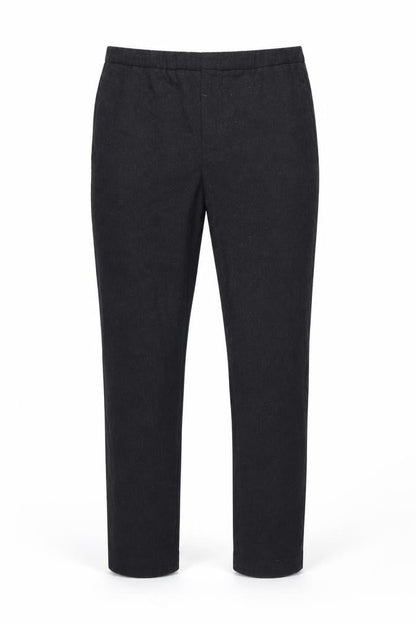 H&M Men's Black Wool Blend Slim Fit Tapered Trousers Size L 34 in