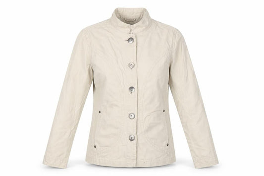 Editions Women's Beige Cotton Button-Up Jacket Size 10