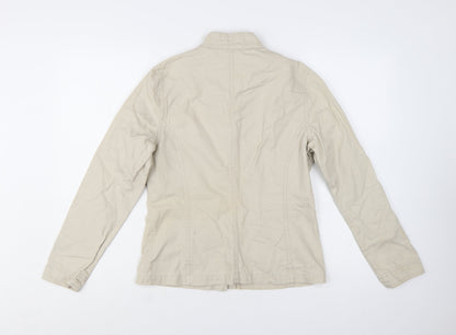 Editions Women's Beige Cotton Button-Up Jacket Size 10