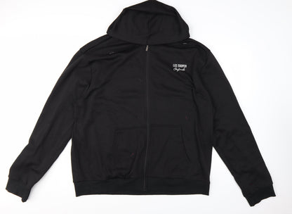 Lee Cooper Men's Black 3XL Full Zip Hoodie Sweatshirt