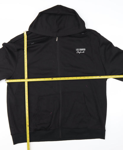 Lee Cooper Men's Black 3XL Full Zip Hoodie Sweatshirt