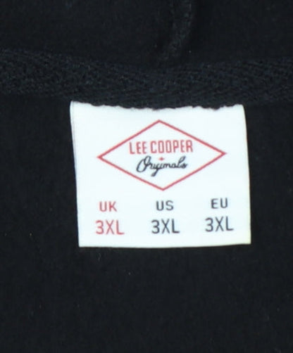 Lee Cooper Men's Black 3XL Full Zip Hoodie Sweatshirt