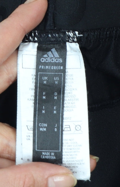 Adidas Men Black Slim Fit Joggers Tapered Casual Trousers M