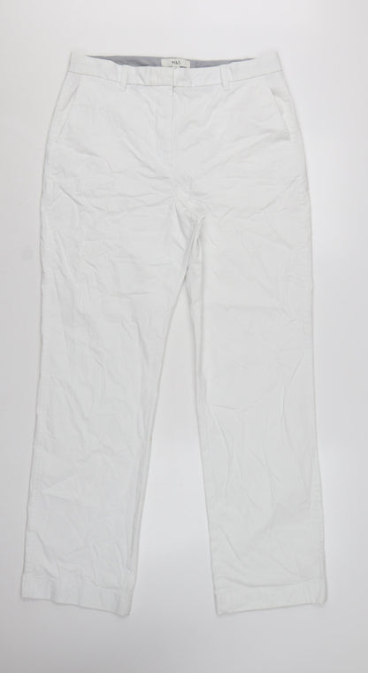 Marks and Spencer Women’s White Chino Trousers Size 14 Long
