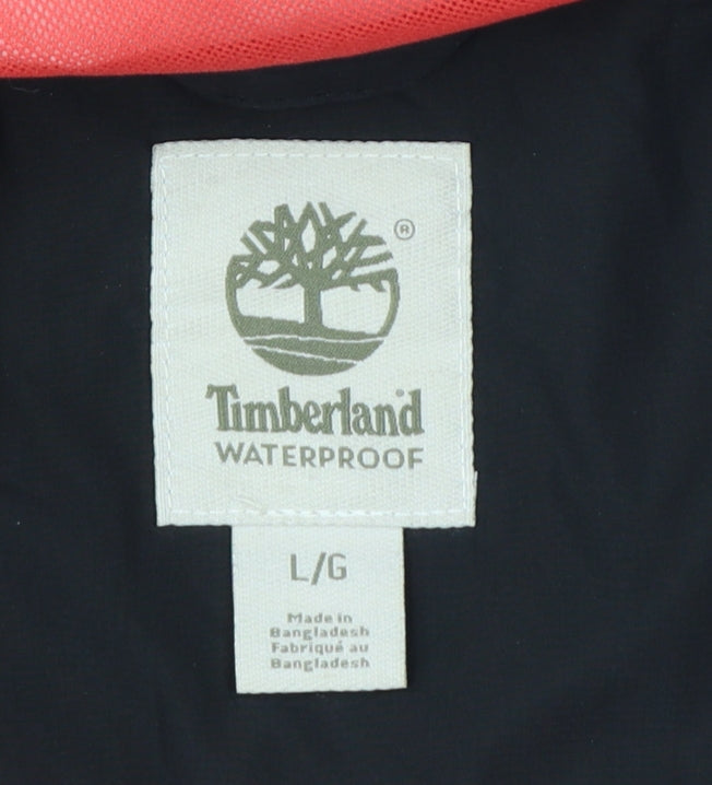 Timberland Women’s Black Waterproof Hooded Rain Jacket L