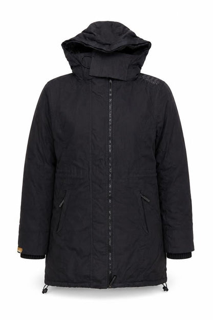 Superdry Women's Black Hooded Parka Jacket M Regular Fit