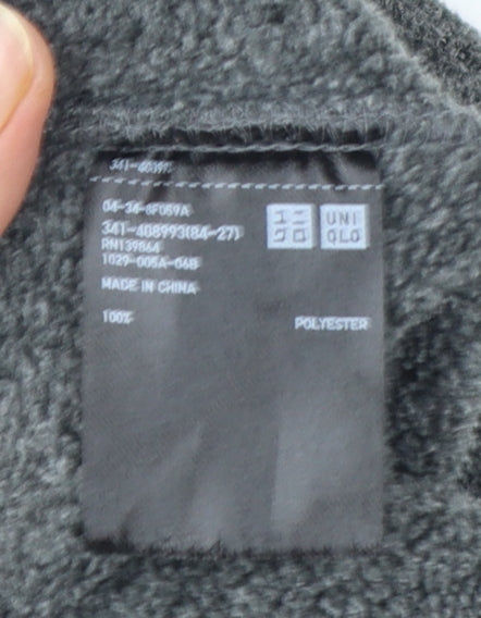 Uniqlo Men’s Grey Fleece Full Zip Lightweight Jacket Size 2XS