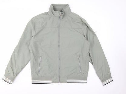 Marks and Spencer Men's Grey Lightweight Bomber Jacket L
