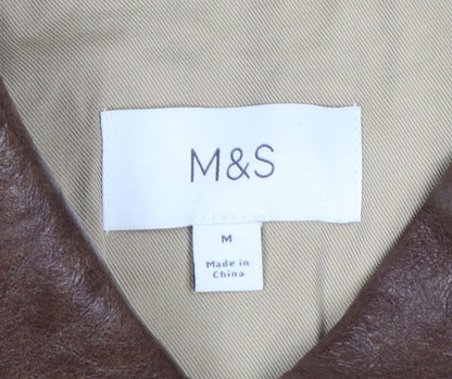 Marks and Spencer Women's Beige Twill Basic Jacket Size M