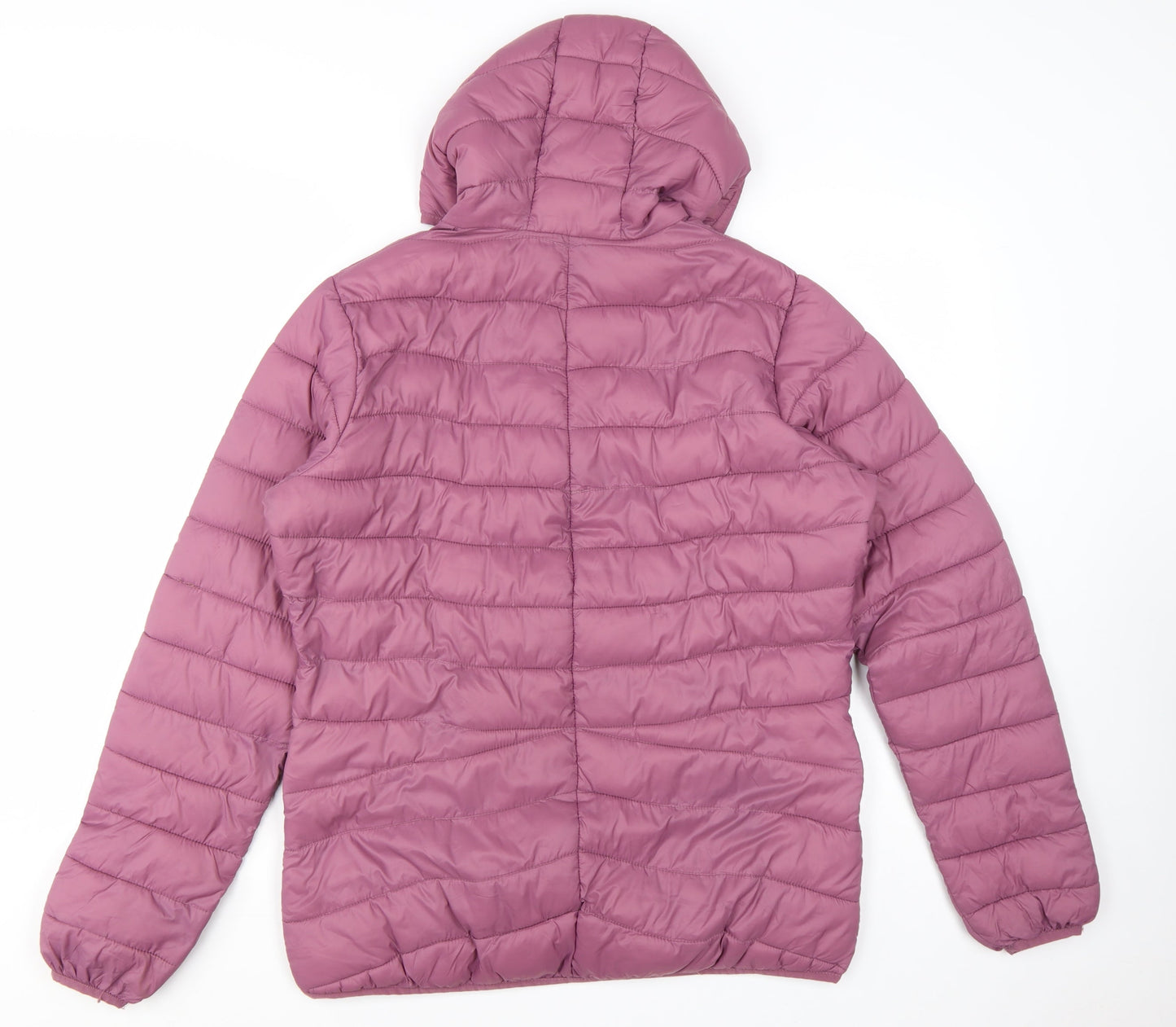 Trespass Women's Pink Hooded Puffer Jacket Size 14 L Lightweight