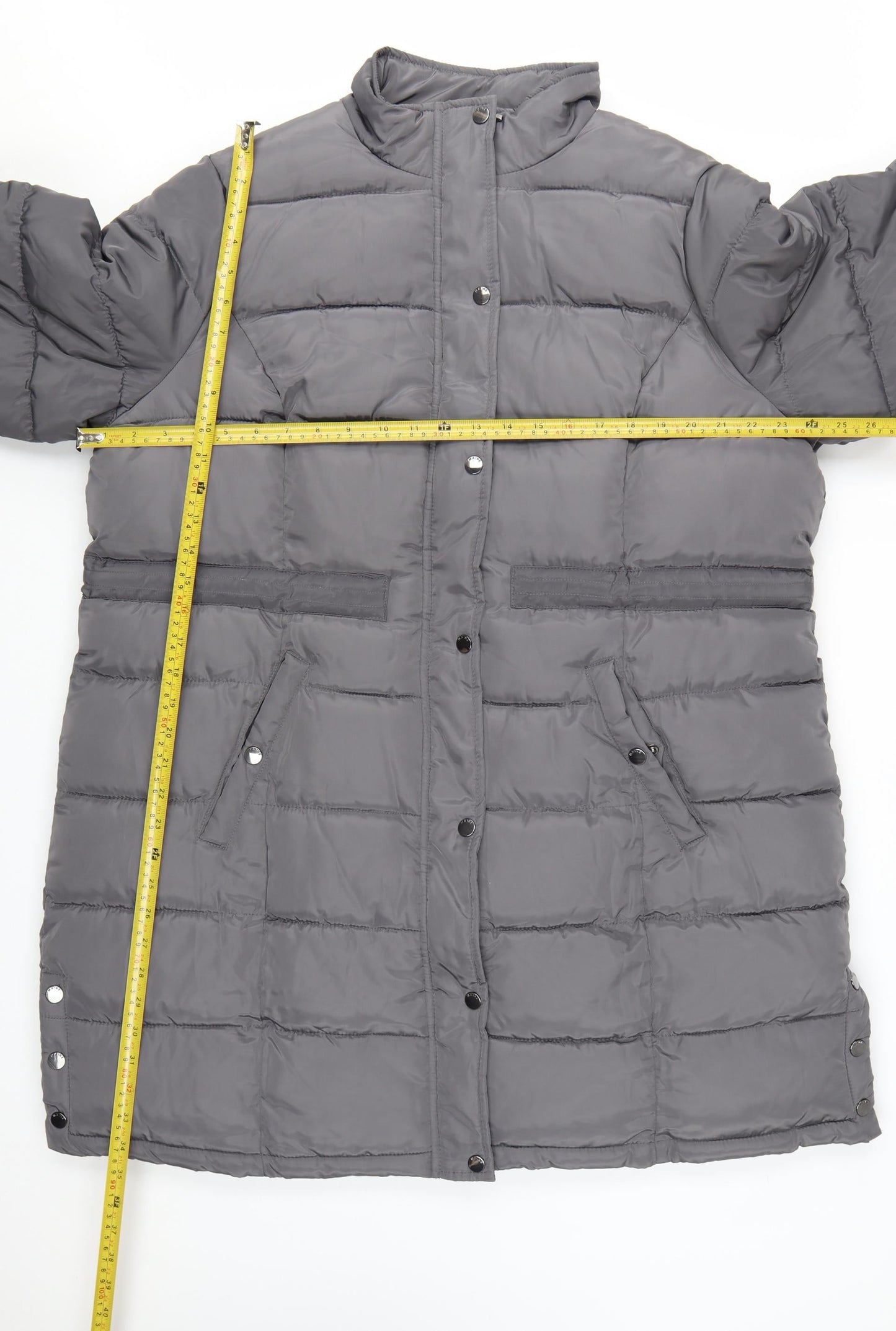 Maine New England Womens Grey Long Puffer Coat Size 20
