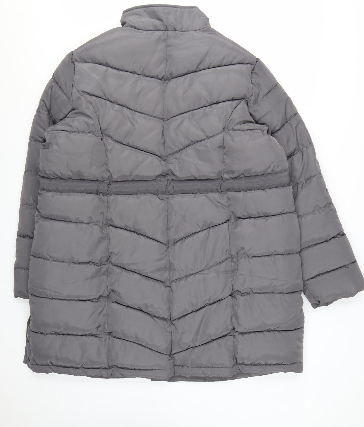 Maine New England Womens Grey Long Puffer Coat Size 20