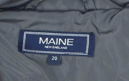 Maine New England Womens Grey Long Puffer Coat Size 20