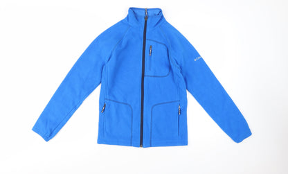 Columbia Boys Blue Full Zip Fleece Jacket Size 14 Years Outdoor Warm Layer