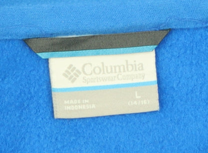 Columbia Boys Blue Full Zip Fleece Jacket Size 14 Years Outdoor Warm Layer