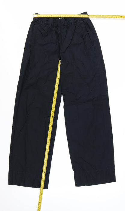 Marks and Spencer Women’s Black Cotton Straight Trousers Size 6