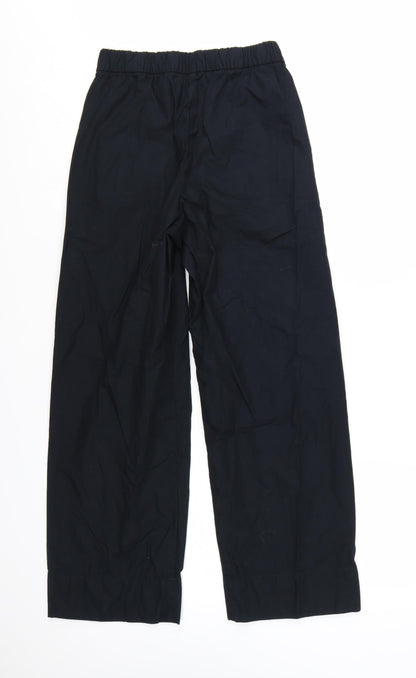 Marks and Spencer Women’s Black Cotton Straight Trousers Size 6