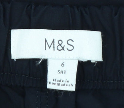 Marks and Spencer Women’s Black Cotton Straight Trousers Size 6