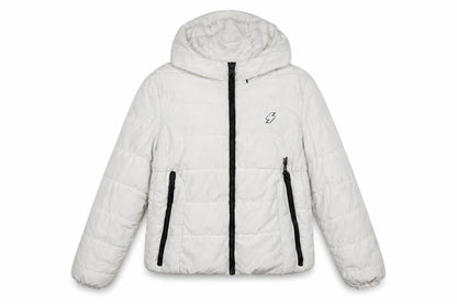 Superdry Women's White Hooded Puffer Jacket Size 14