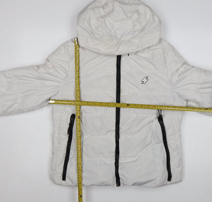 Superdry Women's White Hooded Puffer Jacket Size 14