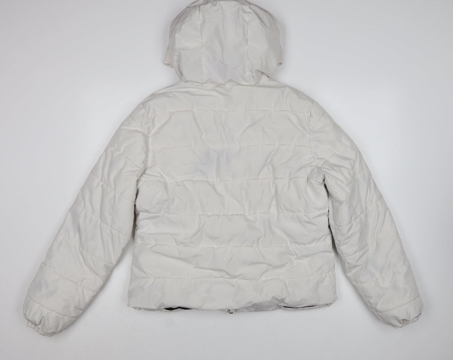 Superdry Women's White Hooded Puffer Jacket Size 14