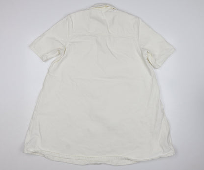 Marks and Spencer Women’s Ivory Cotton Shirt Dress Size 12