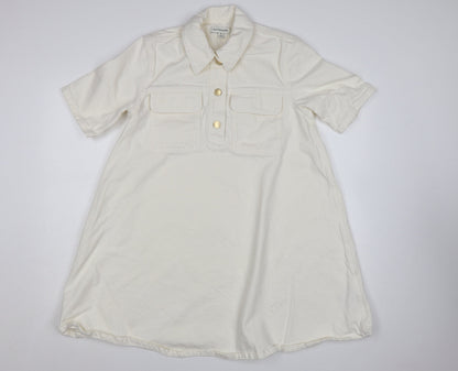 Marks and Spencer Women Ivory Short Sleeve Shirt Dress Size 10