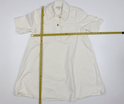 Marks and Spencer Women Ivory Short Sleeve Shirt Dress Size 10
