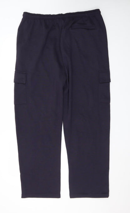 Pegasus Mens Black XL Cargo Fleece Trousers with Pockets