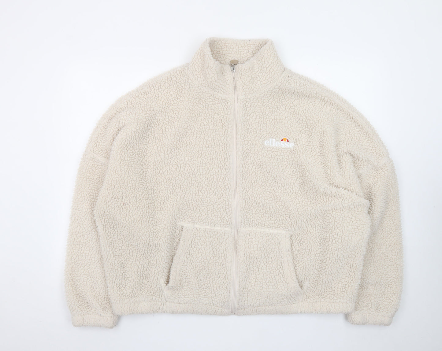 Ellesse Women's Beige Fleece Full Zip Jacket Size M