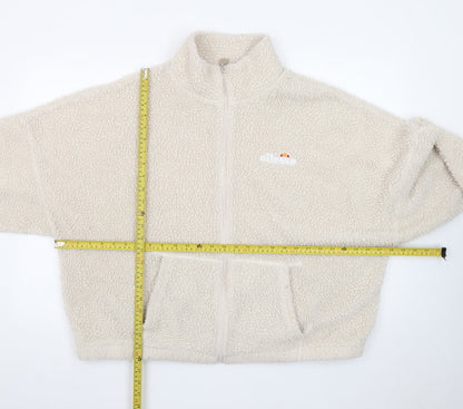 Ellesse Women's Beige Fleece Full Zip Jacket Size M