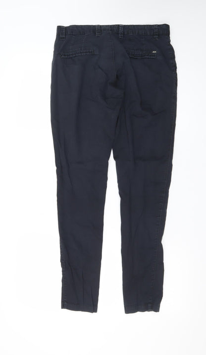 Scullers Men's Blue Chino Trousers Size 30 Slim Tapered Fit