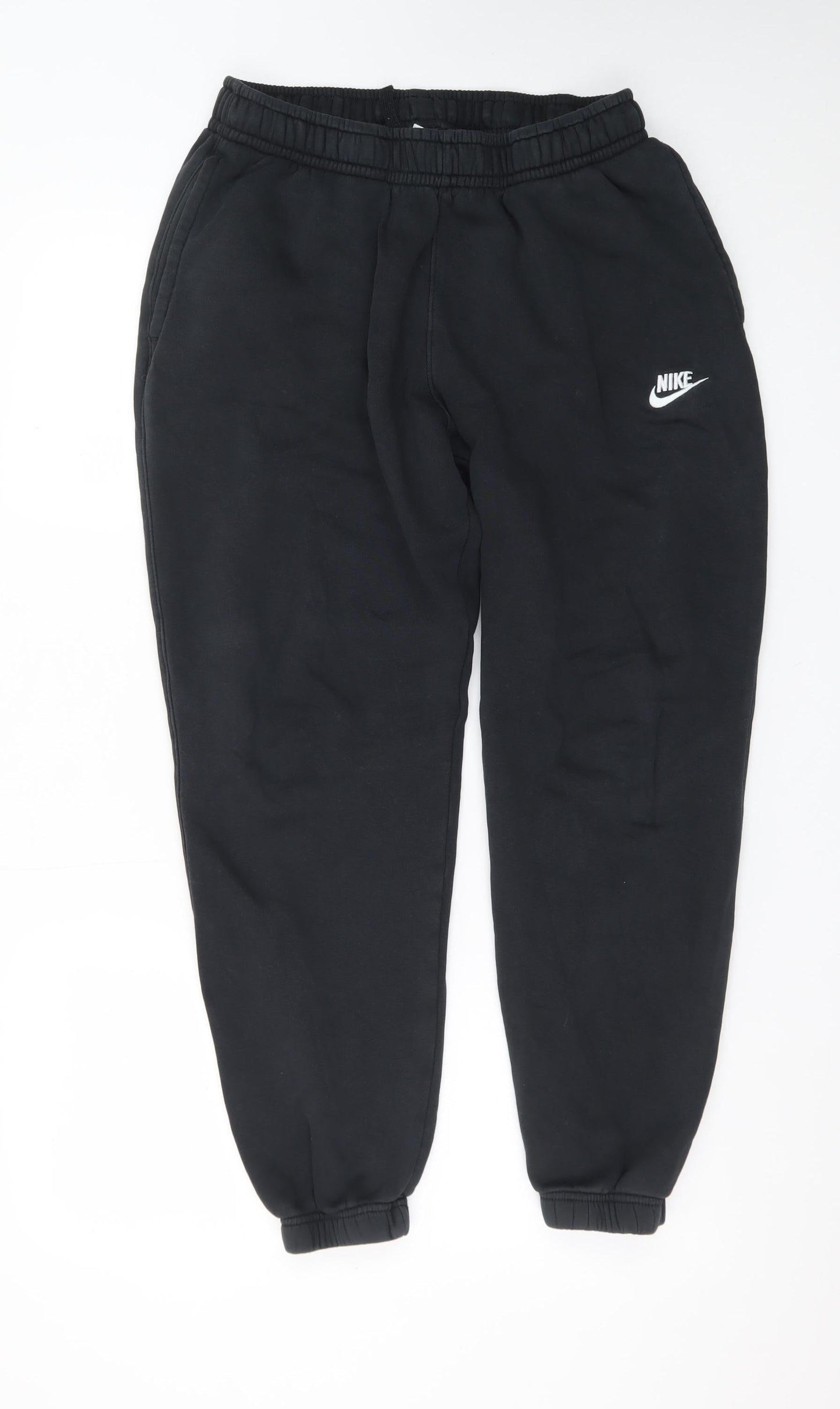Nike Men Black Jogger Sweatpants Medium Regular Fit Fleece