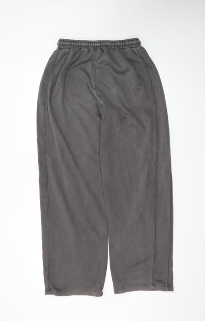 Zara Women Grey Fleece Sweatpants S Elastic Waist Comfort Fit